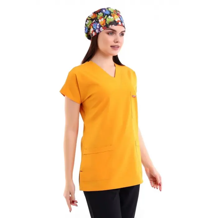 Bflex Unisex Likralı Yarasa Kol Tek Üst - 6431 Hardal