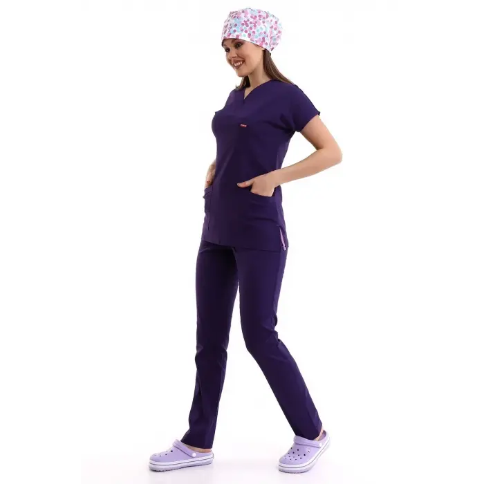 Bflex Yarasa Kol Forma Takım - 4807 Koyu Mor