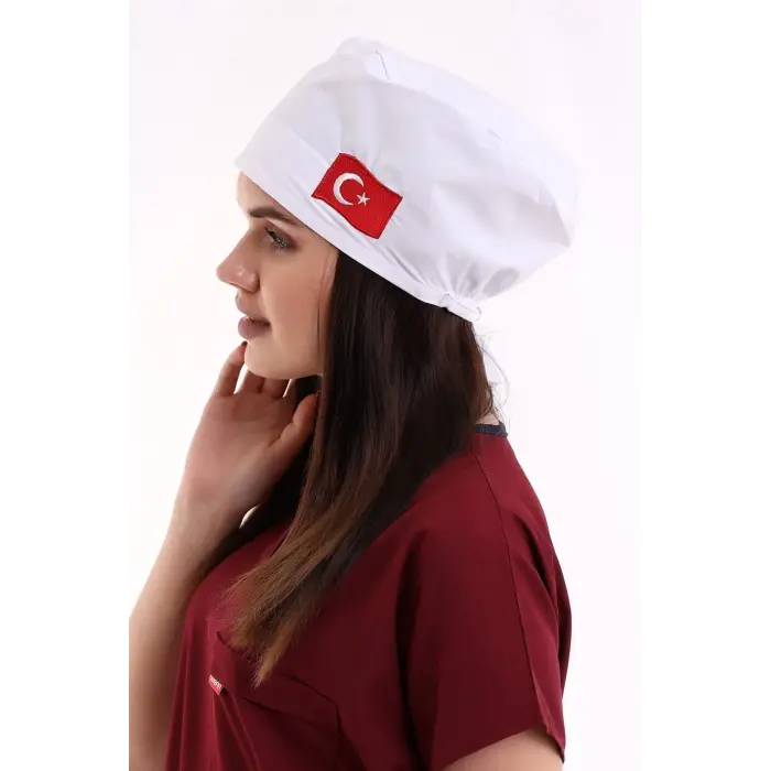 Bone Bayrak İşlemeli - 101 Beyaz