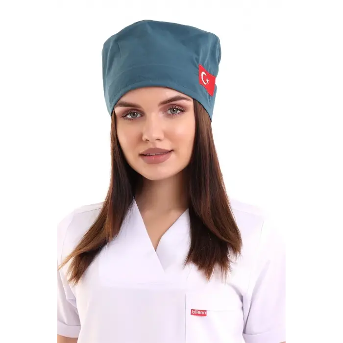 Bone Bayrak İşlemeli - 33 Petrol Yeşil