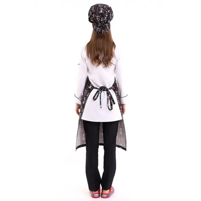 Desenli Askılı Önlük - 3106 China Baskı