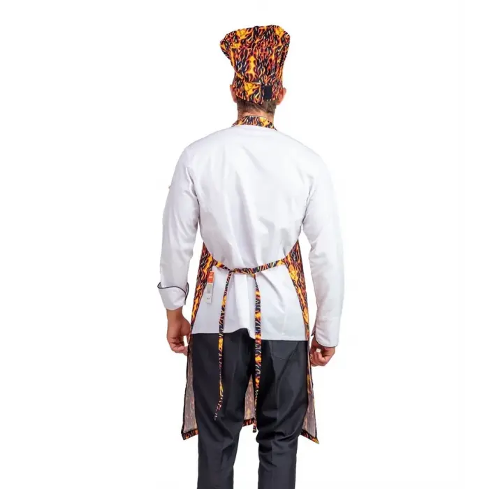 Desenli Askılı Önlük - 3107 Alev Desen