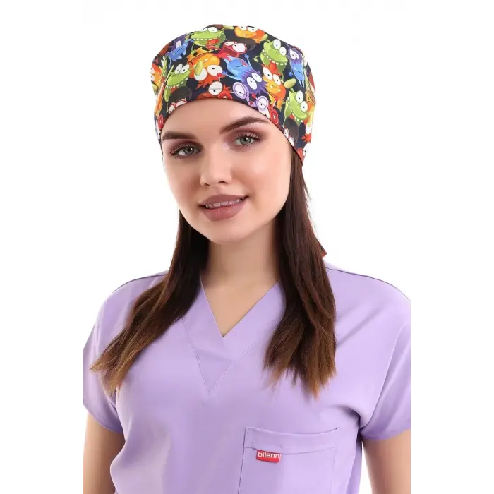 Dijital Unisex Desenli Bone - 6521 Mikrop Canavarlar