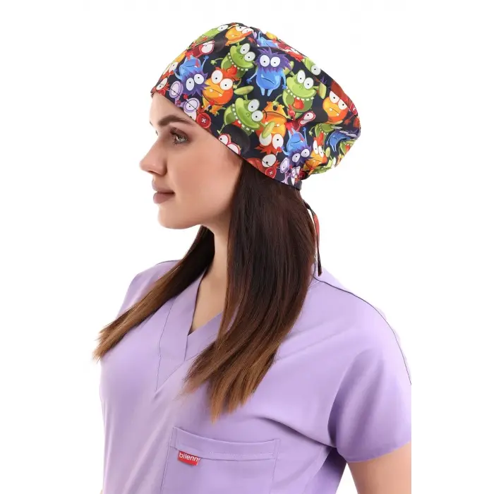 Dijital Unisex Desenli Bone - 6521 Mikrop Canavarlar