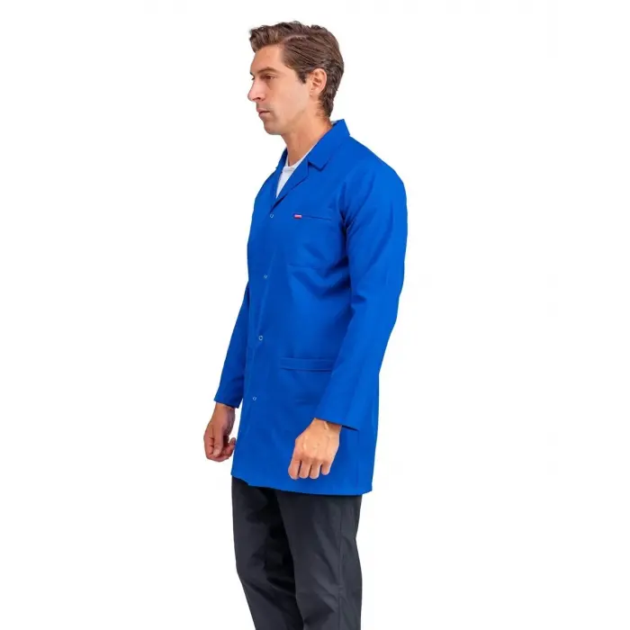 Doktor Öğretmen Erkek Önlük Ara Boy Ceket Yaka - 56 Koyu Saks