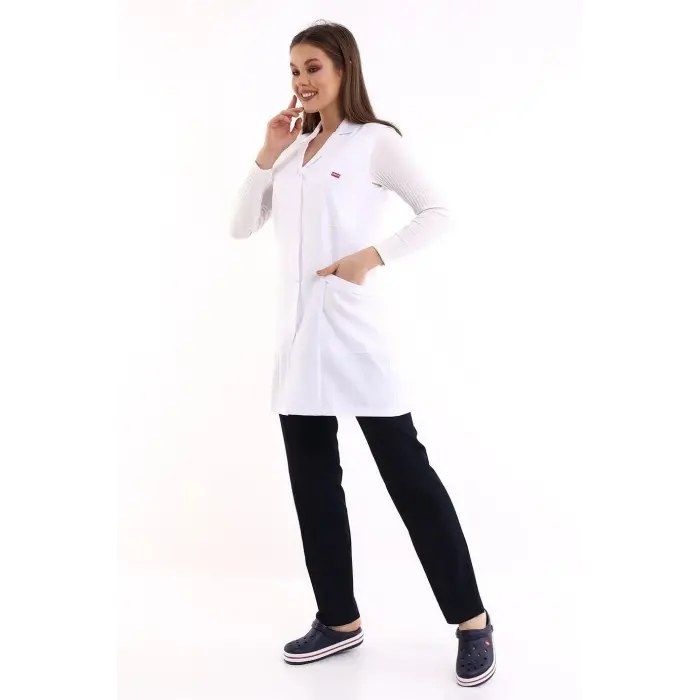 Kadın Kolsuz Önlük - Beyaz