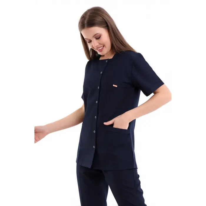 Kare Yaka Kadın Tek Üst - 47 Lacivert