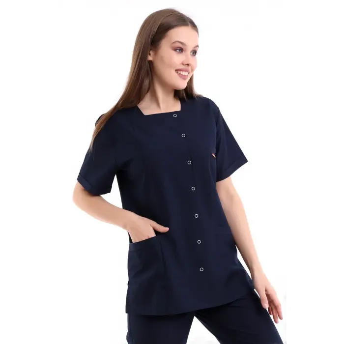 Kare Yaka Kadın Tek Üst - 47 Lacivert