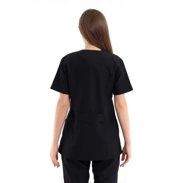 Kare Yaka Kadın Tek Üst - 48 Siyah