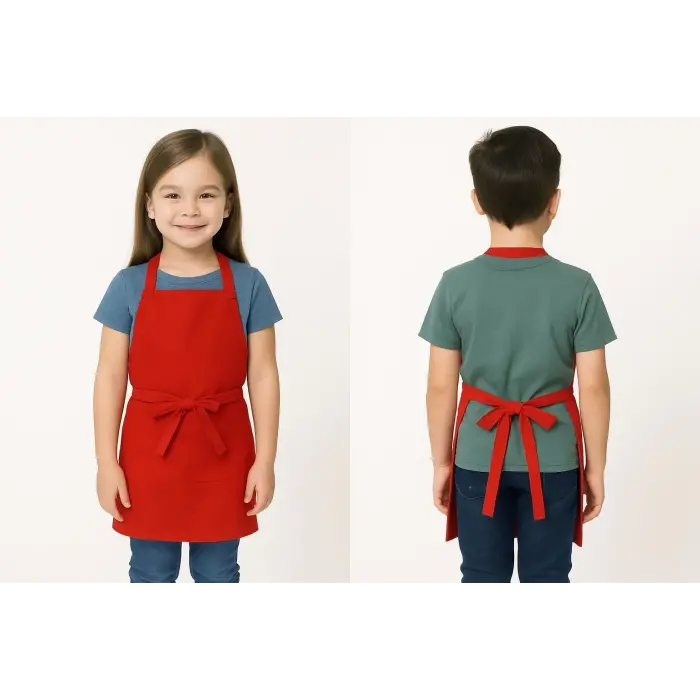 Kırmızı Askılı Çocuk Önlüğü 1 No