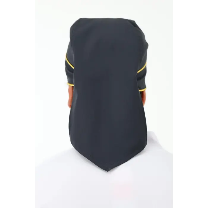 Kuyruklu Bone - Füme Sarı Biye