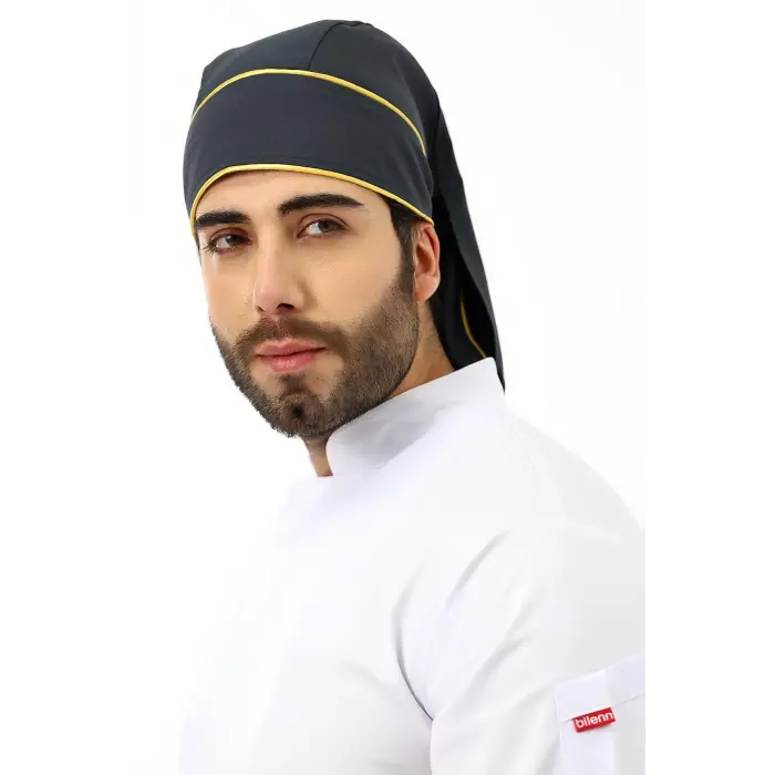 Kuyruklu Bone - Füme Sarı Biye