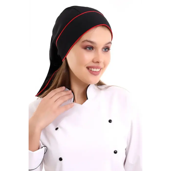 Kuyruklu Bone - Siyah - Kırmızı