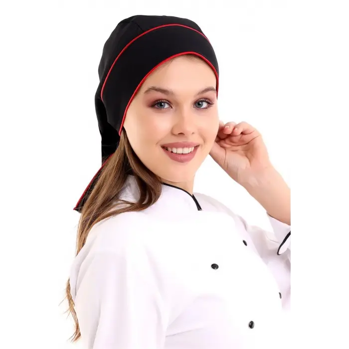 Kuyruklu Bone - Siyah-kırmızı