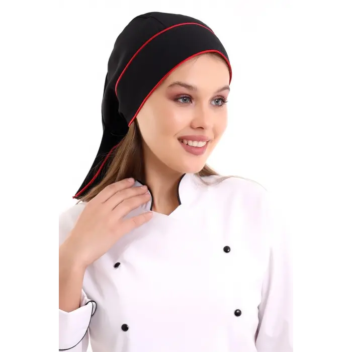 Kuyruklu Bone - Siyah-kırmızı