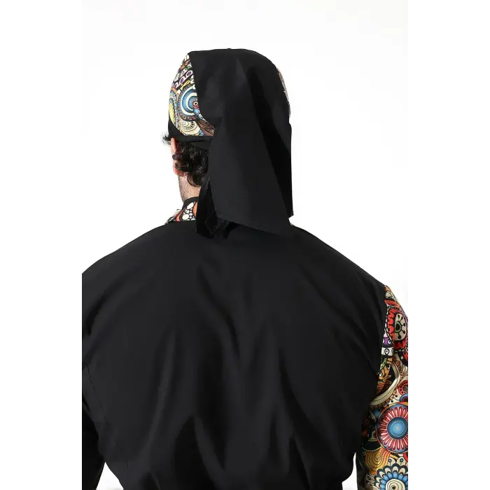 Kuyruklu Bone Siyah Renkli Daire