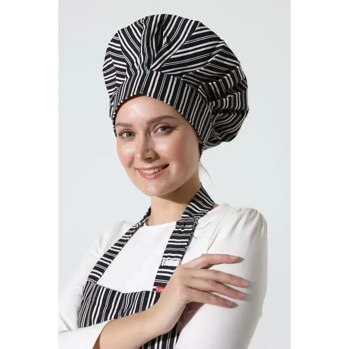 Mantar Kep - 3004 Beyaz Çizgi