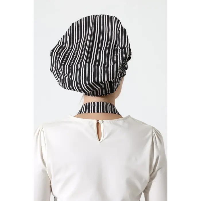 Mantar Kep - 3004 Beyaz Çizgi