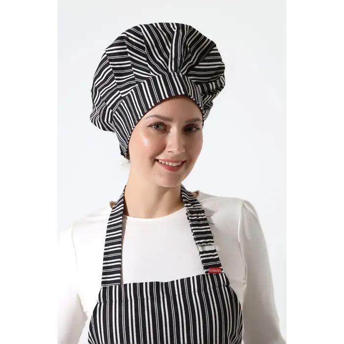 Mantar Kep - 3004 Beyaz Çizgi