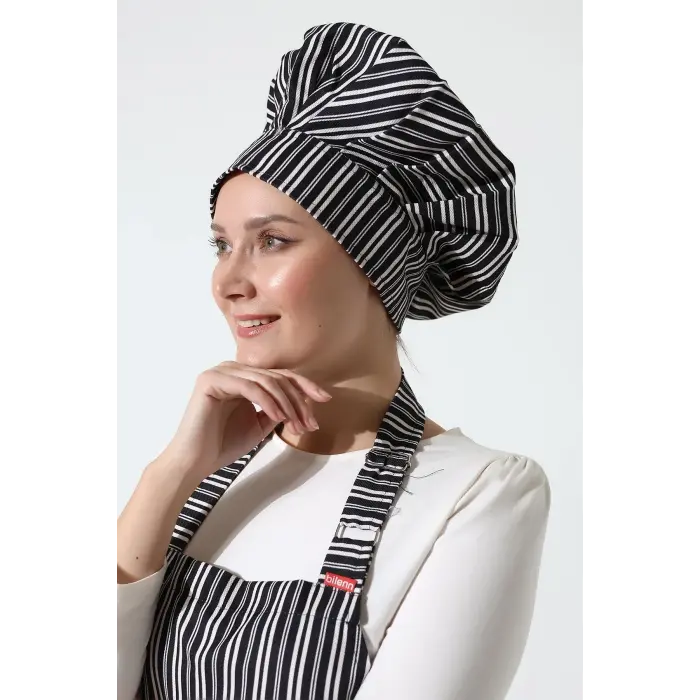 Mantar Kep - 3004 Beyaz Çizgi