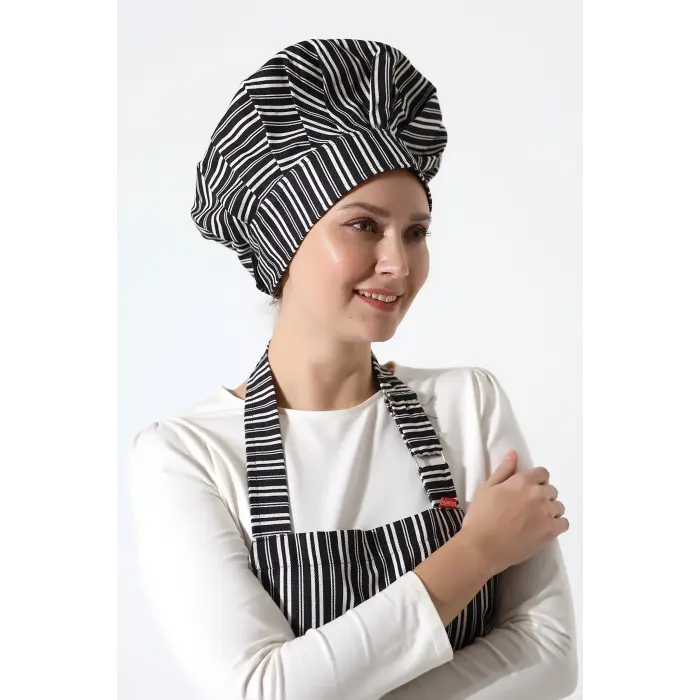 Mantar Kep - 3004 Beyaz Çizgi