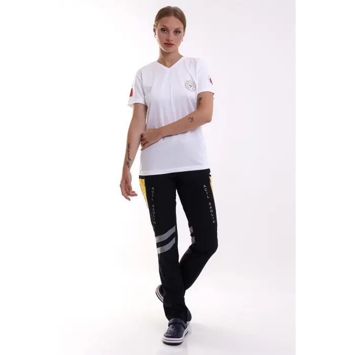 Paramedik Dry Touch Unisex Kısa Kol Tshirt - Beyaz