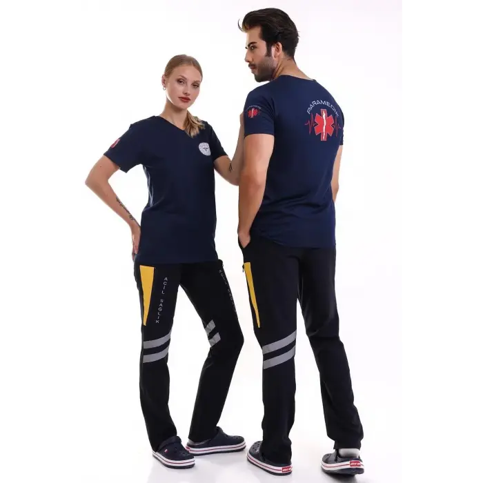 Paramedik Dry Touch Unisex Kısa Kol Tshirt - Lacivert