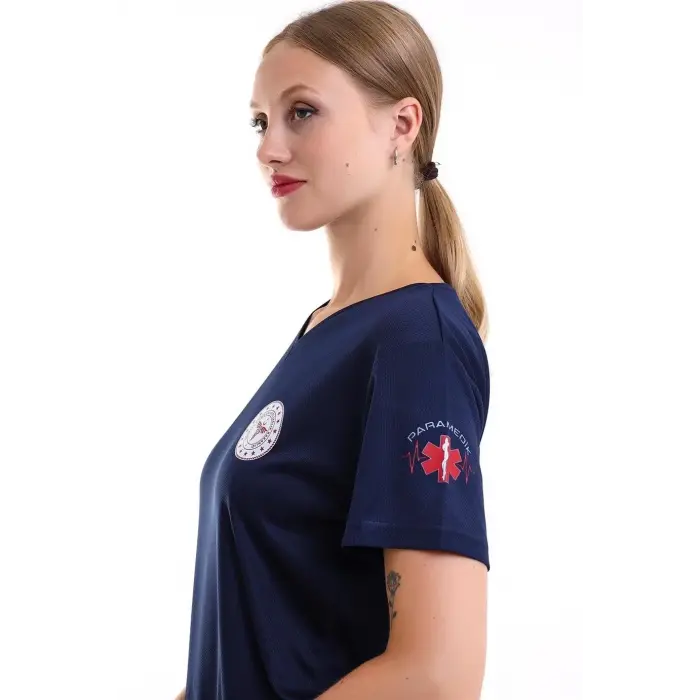 Paramedik Dry Touch Unisex Kısa Kol Tshirt - Lacivert