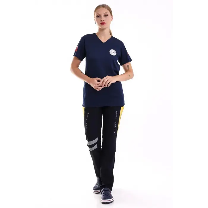 Paramedik Dry Touch Unisex Kısa Kol Tshirt - Lacivert