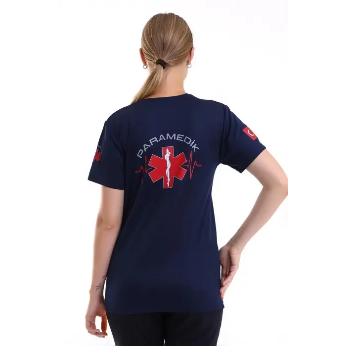 Paramedik Dry Touch Unisex Kısa Kol Tshirt - Lacivert