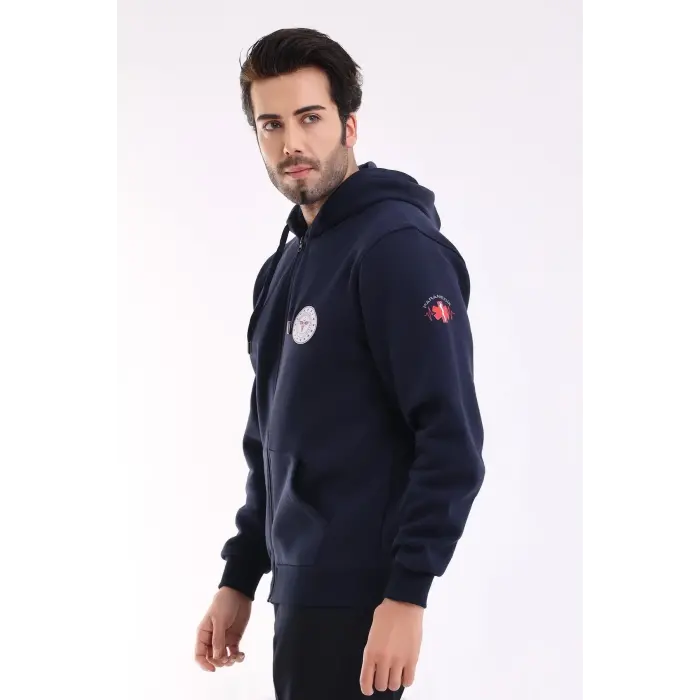 Paramedik Unisex Kapşonlu Hırka - Lacivert