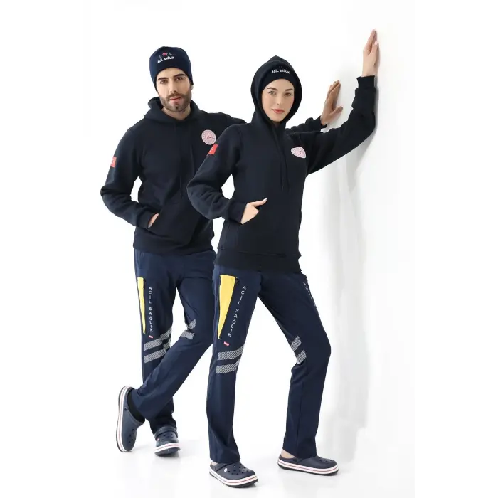 Paramedik Unisex Kapüşonlu Sweatshirt - Lacivert