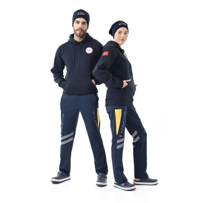 Paramedik Unisex Kapüşonlu Sweatshirt - Lacivert