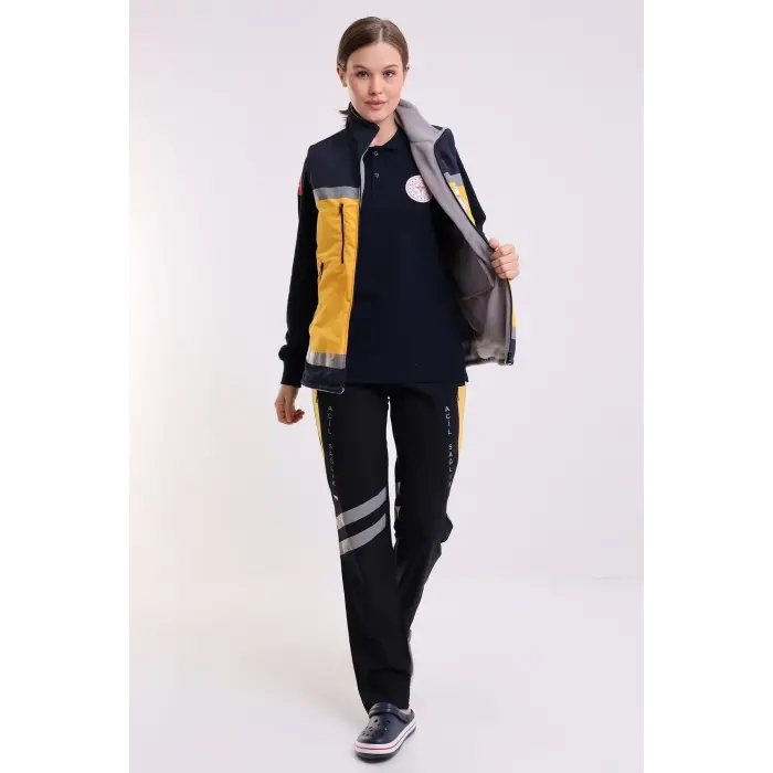 Paramedik Unisex Kışlık Yelek - Sarı