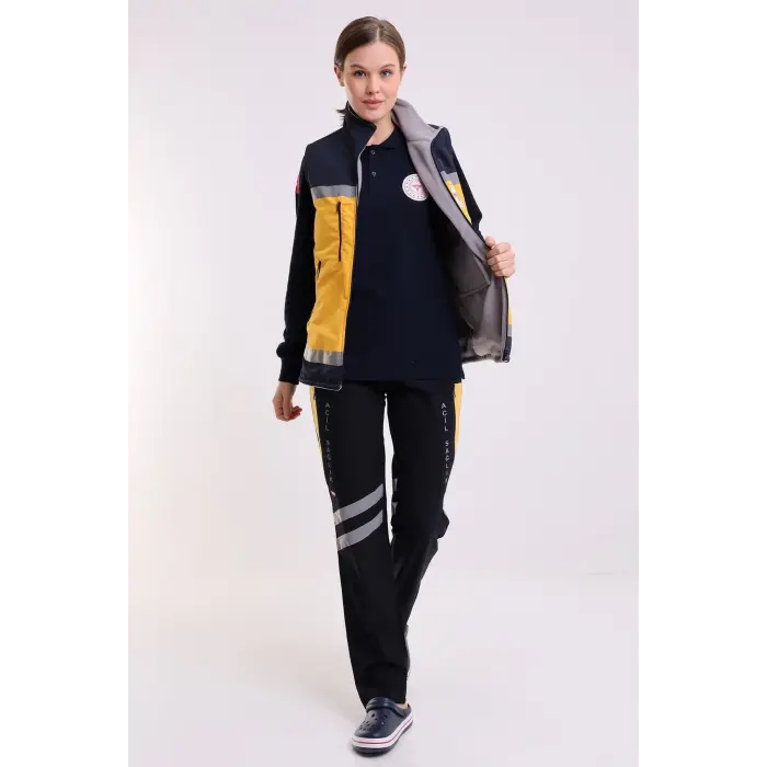 Paramedik Unisex Kışlık Yelek - Sarı