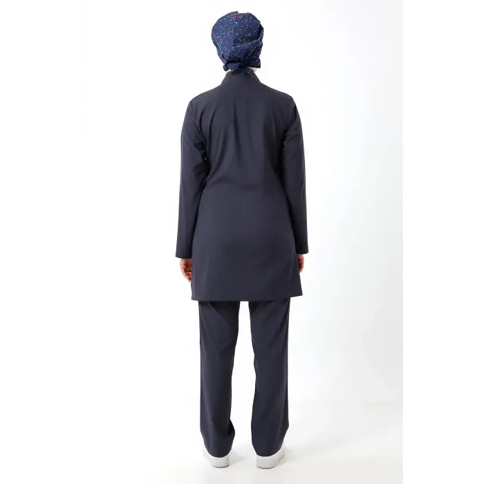 Soft Likralı Tesettür Forma Takım İki Çıtçıt - 6417 Füme