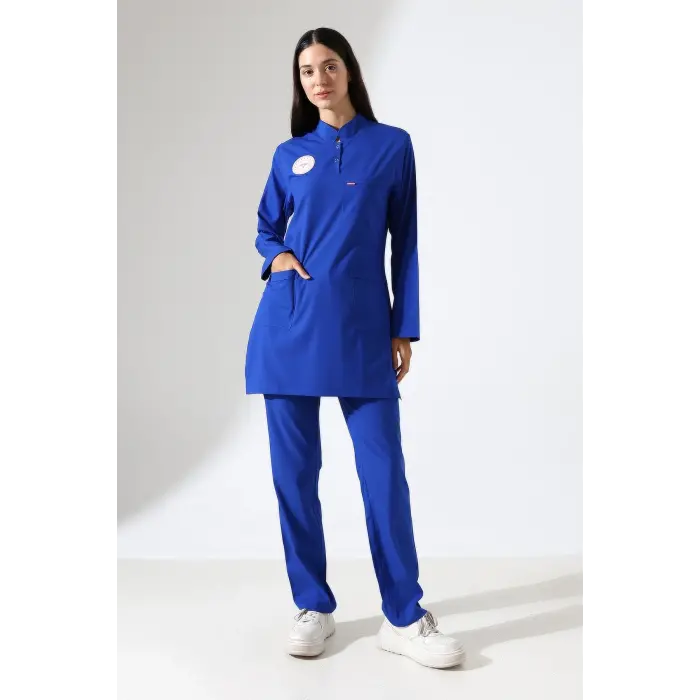 Soft Likralı Tesettür Forma Takım İki Çıtçıt Dazzlıng Blue