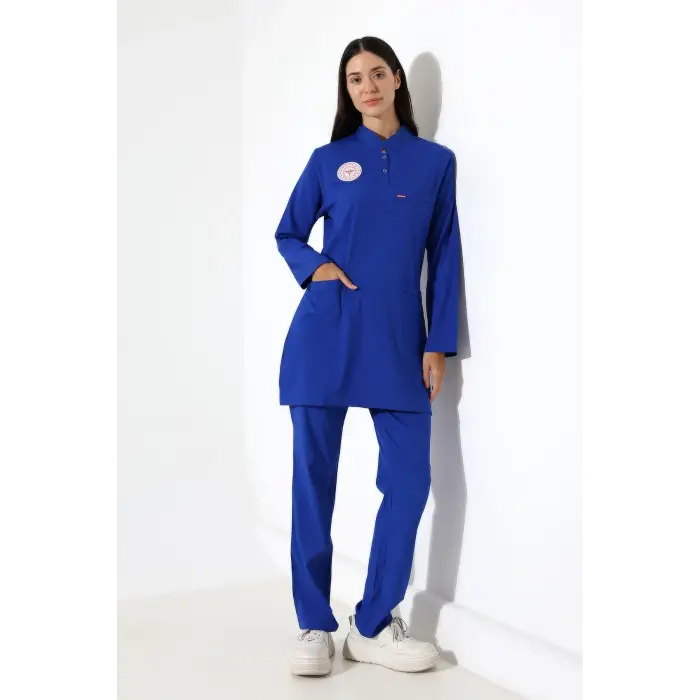 Soft Likralı Tesettür Forma Takım İki Çıtçıt Dazzlıng Blue