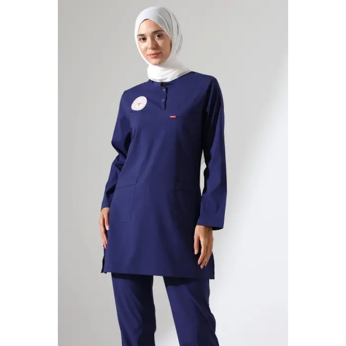 Soft Likralı Tesettür Forma Takım İki Çıtçıt Patroıt Blue