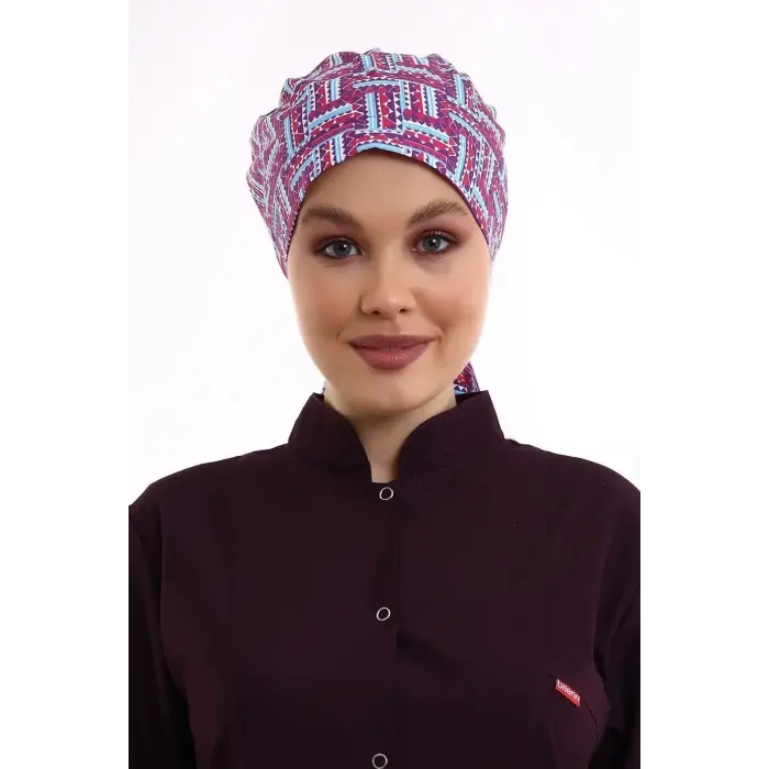 Tesettür Bone - 2405 Renkli Testere