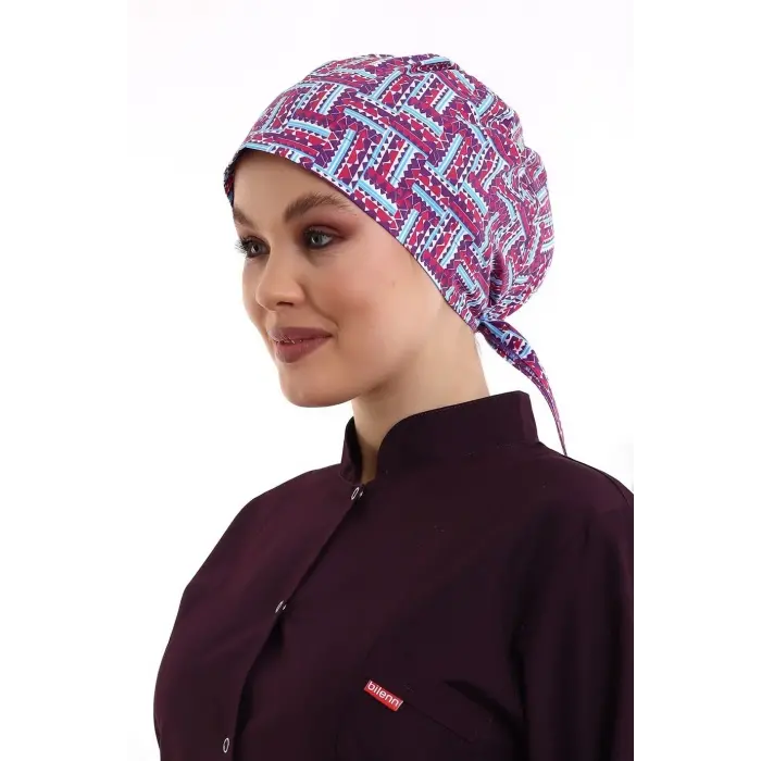 Tesettür Bone - 2405 Renkli Testere