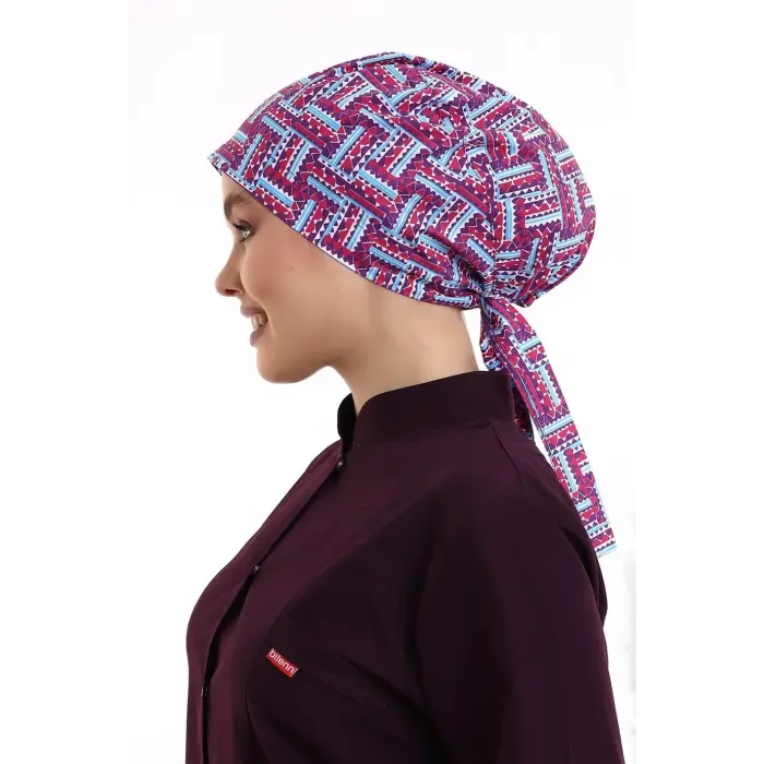 Tesettür Bone - 2405 Renkli Testere