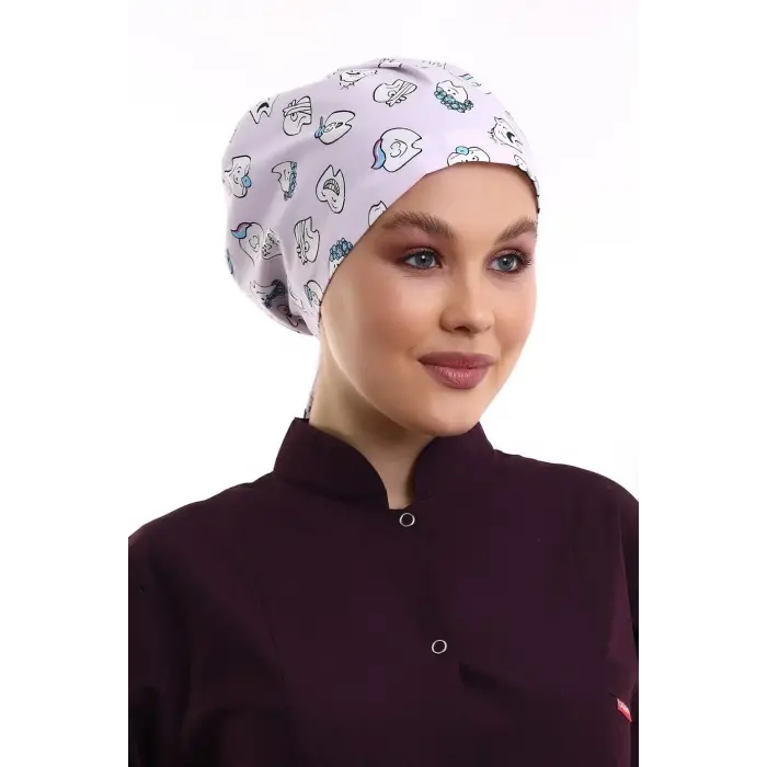 Tesettür Bone - 4104 Lila Diş