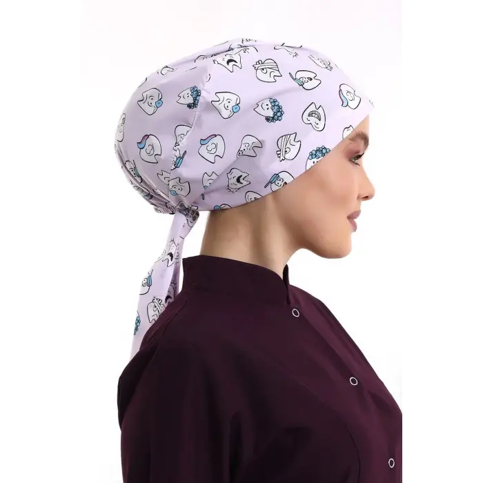 Tesettür Bone - 4104 Lila Diş