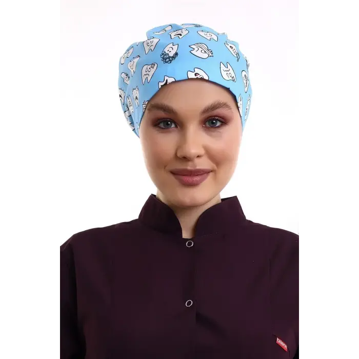 Tesettür Bone - 4111 Mavi Diş