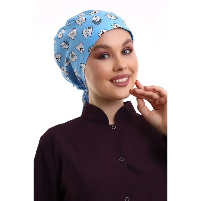 Tesettür Bone - 4111 Mavi Diş