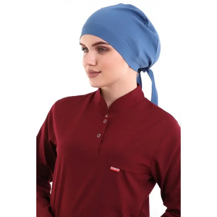 Tesettür Bone - 4802 Petrol Mavi