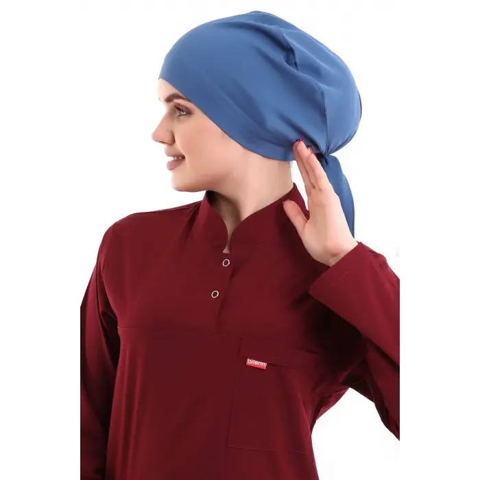 Tesettür Bone - 4802 Petrol Mavi