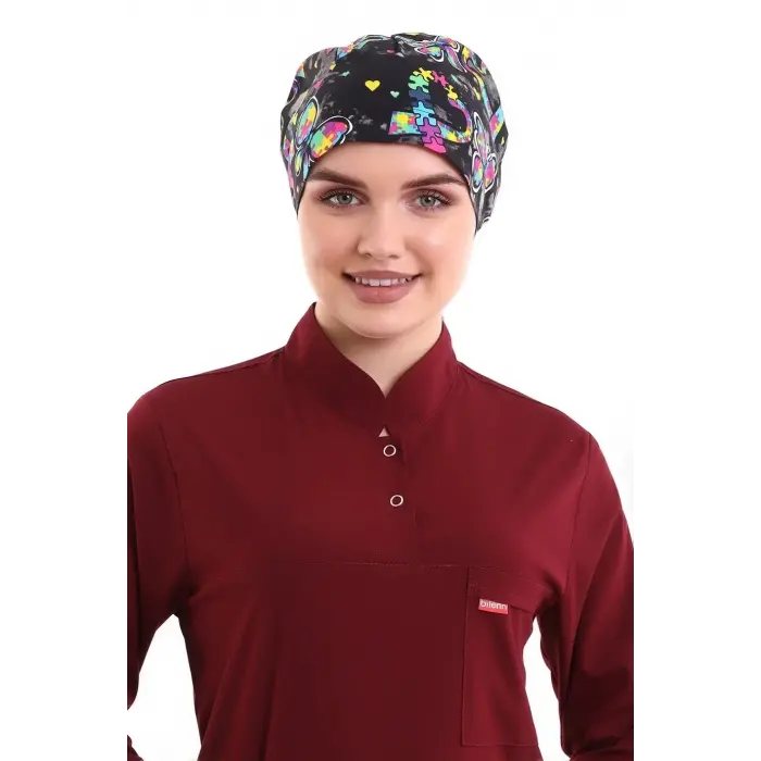 Tesettür Bone - 5007 Siyah Kelebek