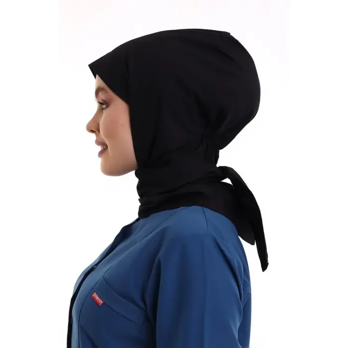 Tesettür Boyun Bağlamalı Bone - 116 Siyah